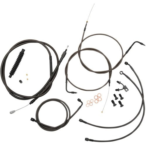 LA Choppers Standard Braided Handlebar Cable/Brake Line Kit | LA-8150KT-16M
