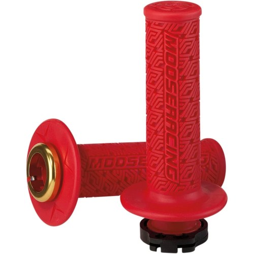 Moose Racing Red/Gold Moose Lock-On Grips | B36MRR-D