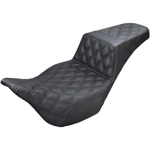 Saddlemen Step Up 2-Up Seat - Lattice Stitched - Flh (Black) 808-07B-175