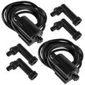 2x Ignition Coil With Spark Plug Caps For Yamaha XS1000 1981 New