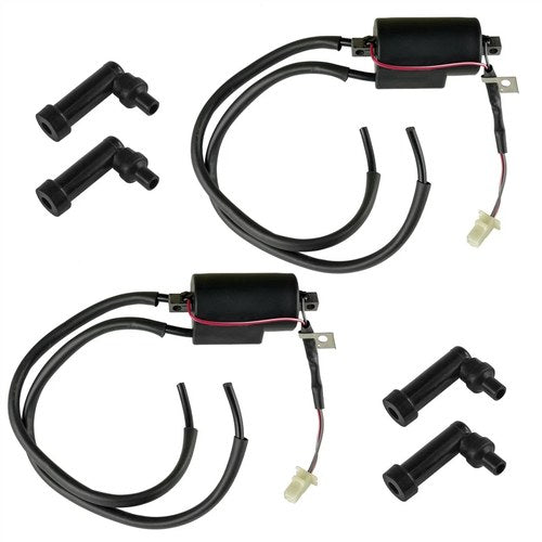 2x Ignition Coil With Spark Plug Caps For Yamaha XJ900 Seca 1983 New
