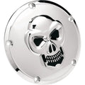 Drag Specialties Skull Derby Cover - Chrome - 5 Hole | 33-0062-PC