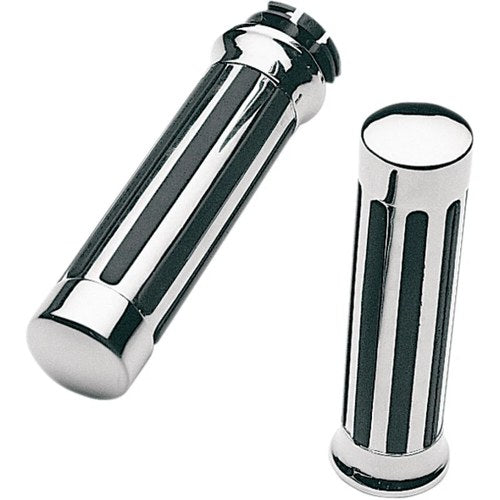 Pro-One Performance Chrome Handlebar Grips w/ Ribs for Roy Star | 802450