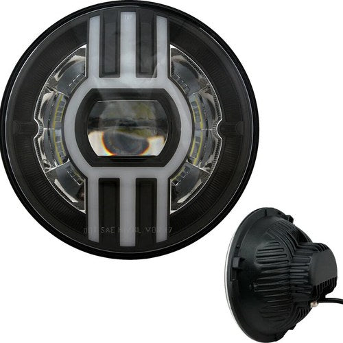 Cyron Headlight 7" Beast 2 Black W/Driving Light | ABIG7B2-B