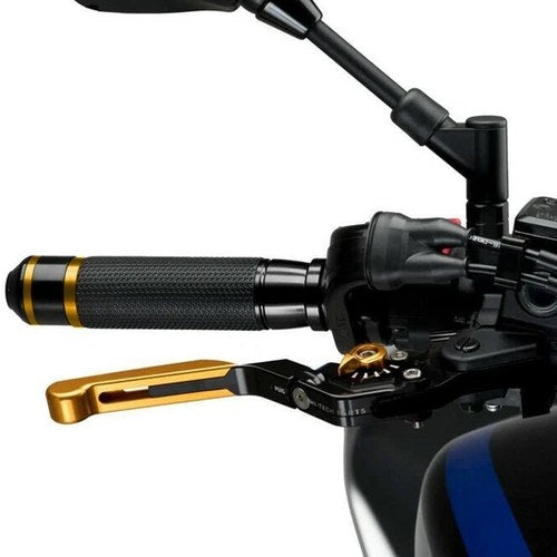 Puig Hi-Tech Extendable/Folding Brake Lever, Gold | 14ONO