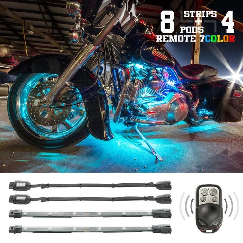 XK Glow Motorcycle LED Accent Light 7 Color Kit, 12 pc | XK034016