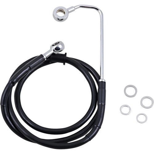 Drag Specialties Brake Line - 15-17 Softail - Black +6" | 618299-6BLK