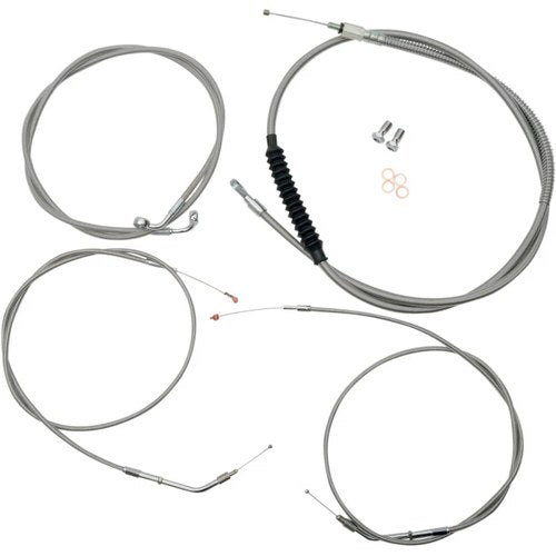 LA Choppers Standard Braided Handlebar Cable/Brake Line Kit | LA-8310KT-08