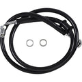 Drag Specialties Brake Line - 18- Softail - Black +8" | 618620-8BLK