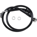 Drag Specialties Brake Line - 18- Softail Black +10" | 618604-10BLK