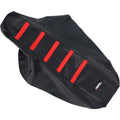 Moose Racing Ribbed Seat Cover - Honda (Black / Red) CR8096-331RT