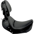Saddlemen Heels Down Solo Seat - Studded - Backrest - Dyna (Black) 806-04-0031