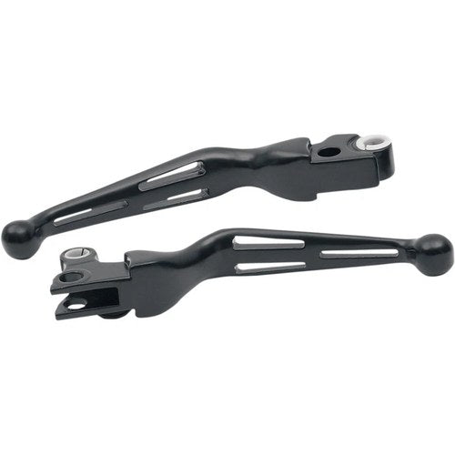 Drag Specialties Black Slotted Levers | H07-0587B
