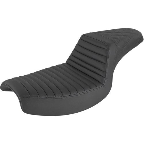 Saddlemen Step Up 2-Up Seat, Tuck and Roll/Lattice Stitched (Black) 882-09-176