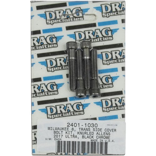 Drag Specialties Bolt Kit M8 Transmission Cover Black/Chrome | MK782BK