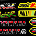 Yamaha NO Fear Mugen Rally Art Motorcycle Sticker Sheet Graphics Set Decal Kit