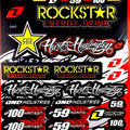 Rockstar Motorcycle Sticker Sheet Graphics Set Decal Kit