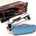 Chrome Universal 7/8" Handle Bar End Mirrors Motorcycle Rear View Side Mirror