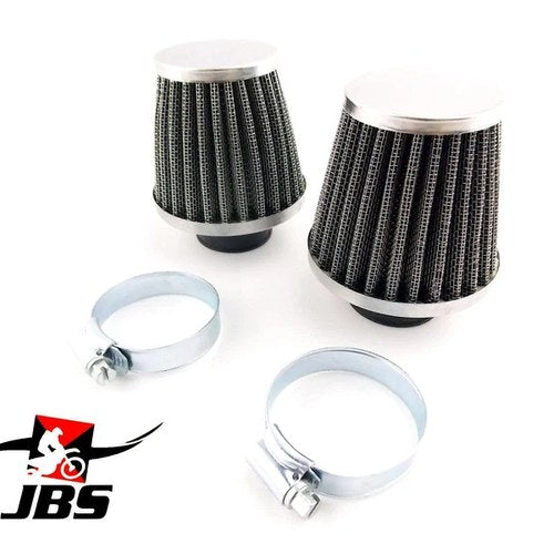 Kawasaki GPZ305 83-94 Jbs Performance 48mm Chrome Pod Air Filter Cleaner Set 2