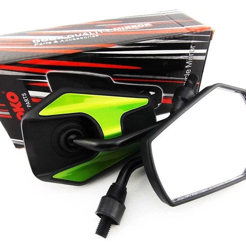 Yamaha XV920 Virago 81-82 Black Green Hex Soko Mirrors