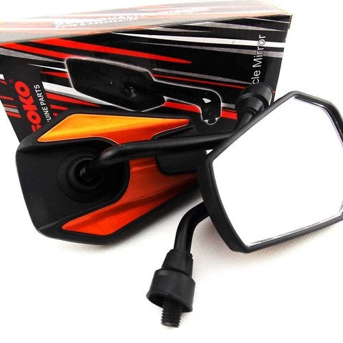 Honda VF750S Sabre V45 82-85 Black Orange Hex Soko Mirrors