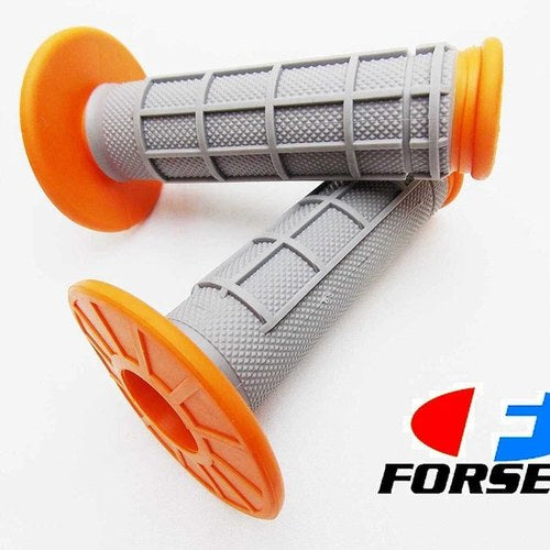 Honda CRF110 Orange Grey Forseti Hand Grip Set Handlebar Grips Pair
