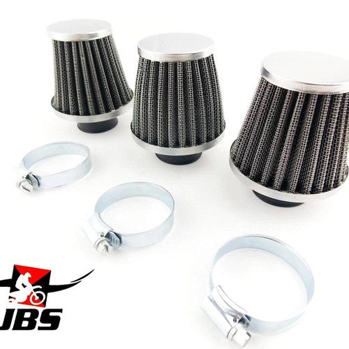 Jbs Performance 52mm Chrome Pod Air Filter Universal Cleaner Set OF 3