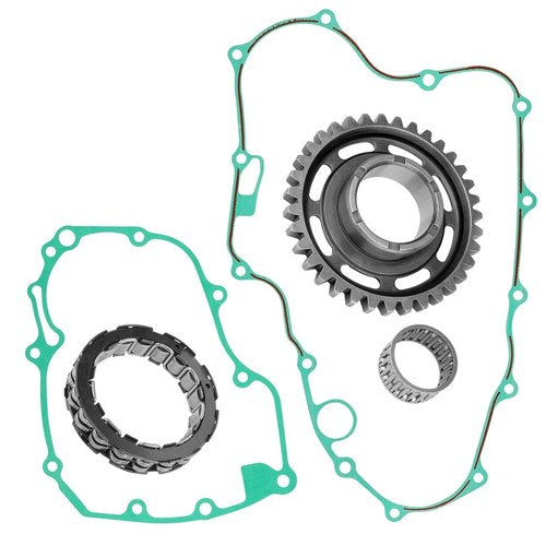 Caltric Starting Gear w/ Clutch & Gaskets For Honda 28110-MEY-670 28125-MEY-671