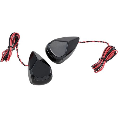Alloy Art Turn Signal - Black - Smoke/Red | MRL-2B