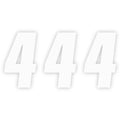 Factory Effex FX Factory Number 4 - White - 4" | 08-90014