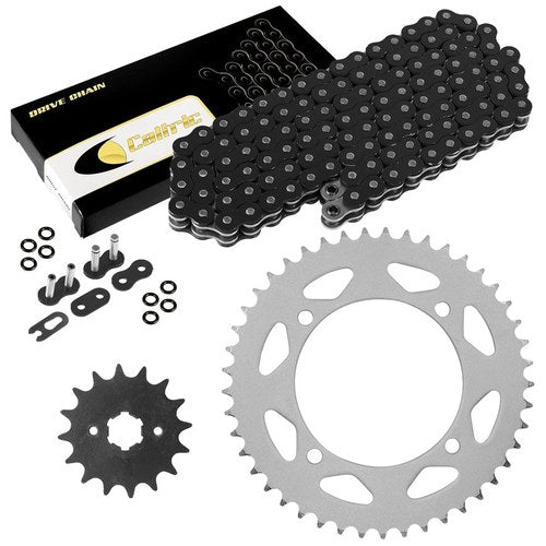 Black O-Ring Drive Chain & Sprockets Kit for Yamaha XV250 Route 66 1988-1990