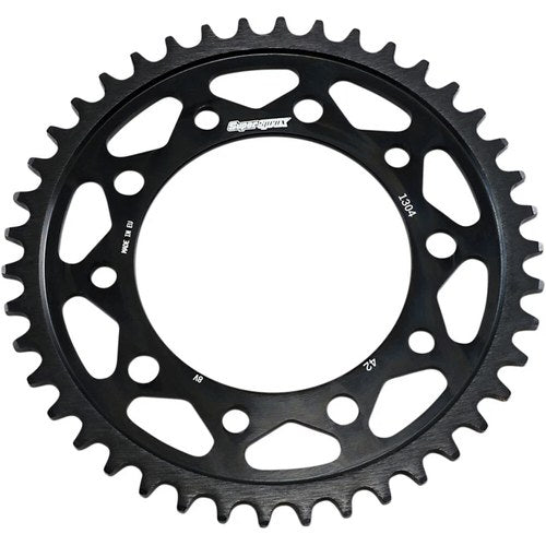 Supersprox Rear Edge Sprocket Steel 42T-525 Blk Hon/Yam | RFA-1304-42-BLK