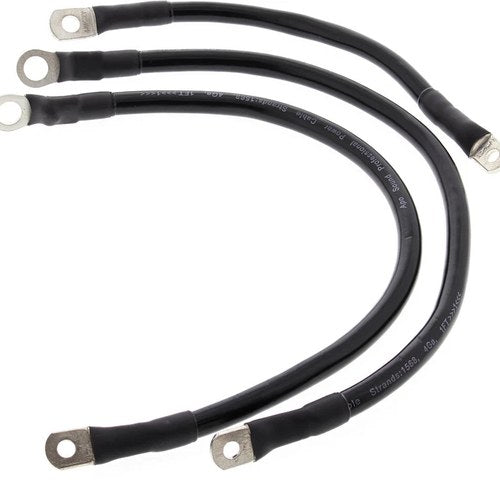 All Balls Battery Cable Kit - Black, 1 each 9", 2 each 16" | 79-3006-1