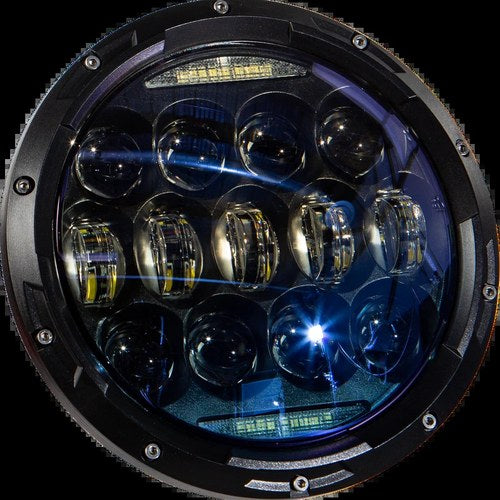 Harddrive Led Headlight 7" 130W White Angel Eyes | 820-0361