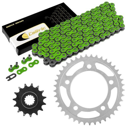 Green Drive Chain & Sprockets Kit fits Honda CBF500 / CBF500 ABS 2004 2005-2008