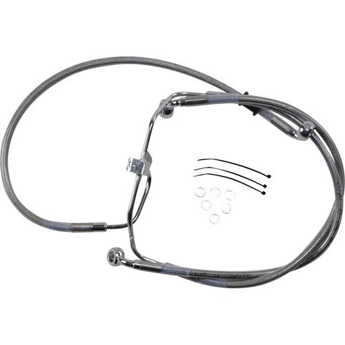Drag Specialties +2" Brake Line - Front - Stainless Steel - FXDF08-17 | 660325-2