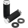Parts Unlimited Chrome 1" Foam 130 mm Grips | L99-90925