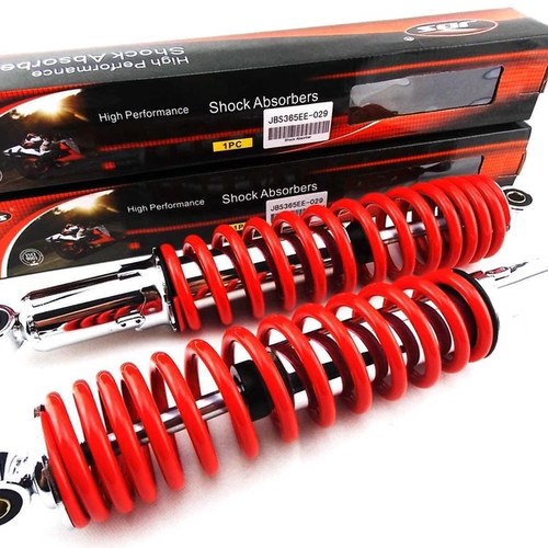 Kawasaki F9 350 Bighorn 365mm Jbs RED/CHROME Shock Absorbers Eye TO Eye