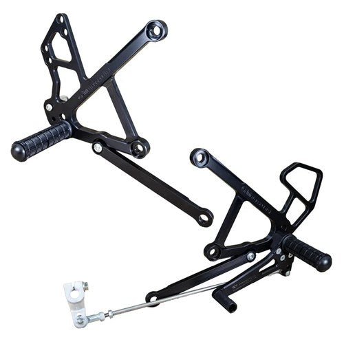 Kawasaki 2009-11 Ninja 650R Woodcraft Racing Rearsets / Footpegs - Standard Kit