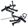 Yamaha 2003-05 YZF-R6 Woodcraft Racing Rearsets / Footpegs - Complete Kit Black