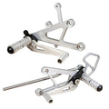 Yamaha 2003-05 YZF-R6 Woodcraft Racing Rearsets / Footpegs - Complete Kit Silver
