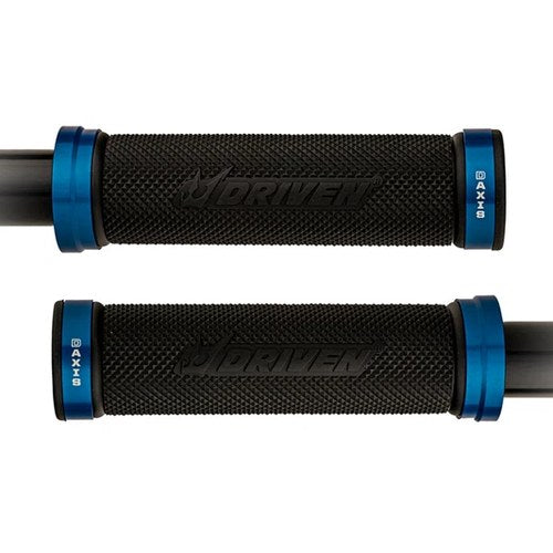 Driven Universal D-AXIS Anodized Alloy Grips Will Fit Standard 7/8" Bars - Blue