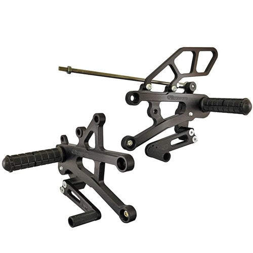Triumph 2006-2012 675 Woodcraft Racing Rearsets / Footpegs - Standard Shift
