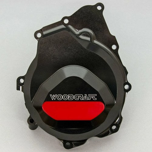 Yamaha R6 2006-2025 Woodcraft Racing Left Side Engine Stator Cover - Red Plate