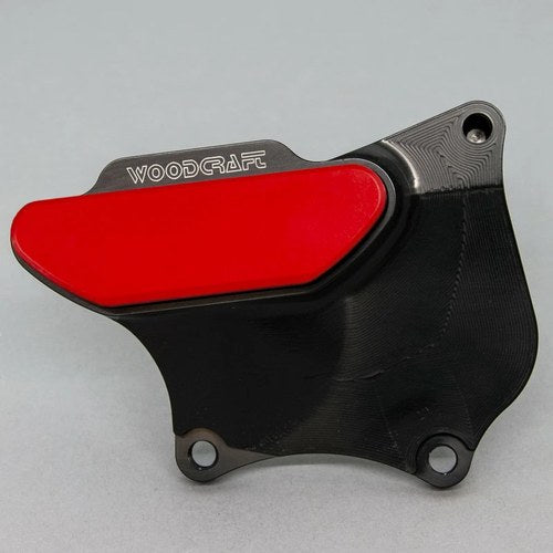 Kawasaki 2009-2025 ZX6R Woodcraft Right Side Case Cover Protector - Red Plate