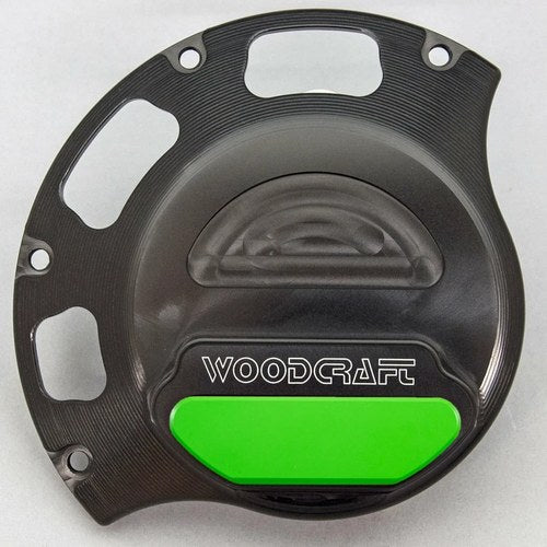 Ducati 2008-2013 848 / Evo Woodcraft Clutch Cover Protector - Green Plate