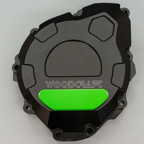 Suzuki 1999-2020 Hayabusa Woodcraft Left Side Engine Stator Cover - Green Plate