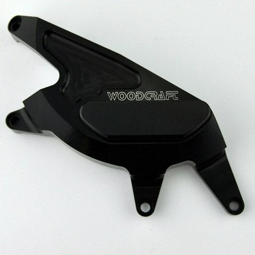 Suzuki 2003-2012 SV650 Woodcraft Rhs Clutch Cover Engine Protector - Black Plate