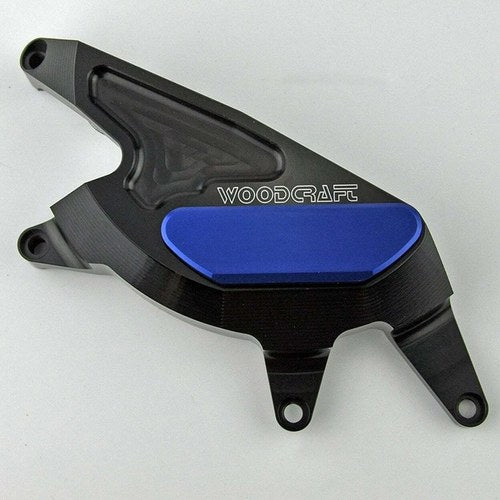 Suzuki 2003-2012 SV650 Woodcraft Rhs Clutch Cover Engine Protector - Blue Plate