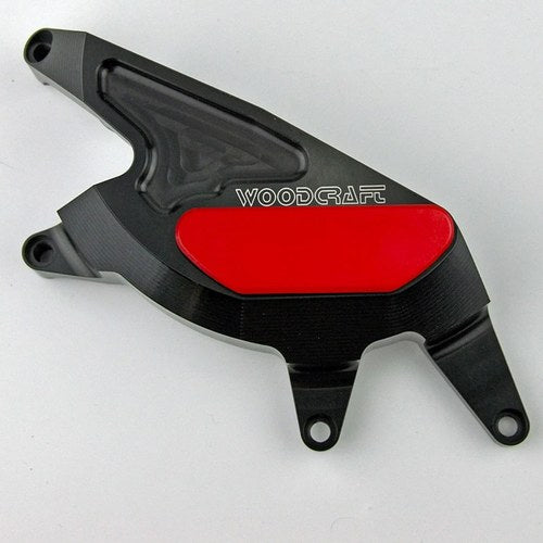 Suzuki 2003-2012 SV650 Woodcraft Rhs Clutch Cover Engine Protector - Red Plate